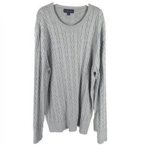 Brooks Brothers 100% SUPIMA COTTON Crew Neck Cable‎ Knit Pullover Sweater Sz XXL